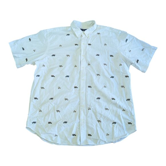Ralph Lauren Polo Shirt Mens 3XLT Classic Fit AOP Monogram Short Sleeve Big Tall - Picture 1 of 7